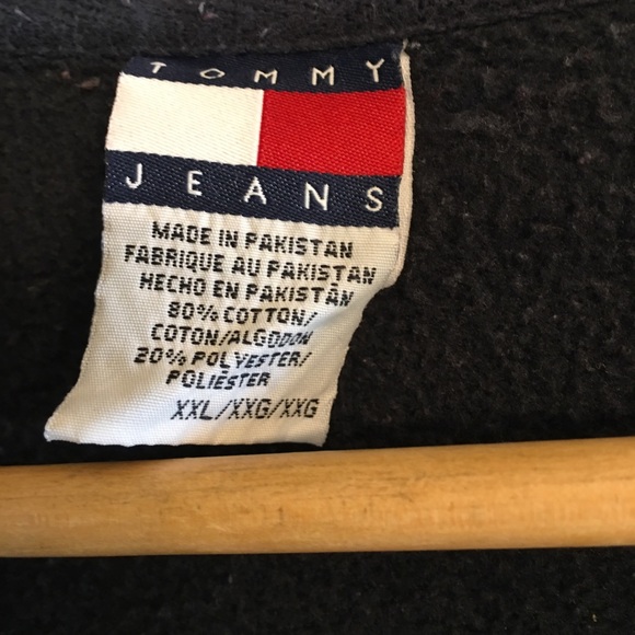 Vintage Tommy Hilfiger Navy Letter Sweatshirt XXL - Picture 3 of 5